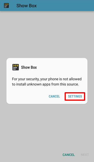 Mostrar la instalación de la actualización oficial de la aplicación Box