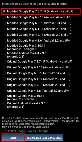 Modded Google Play Store apk - Step 9