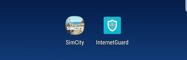 launcher for SimCity BuildIt and InternetGuard