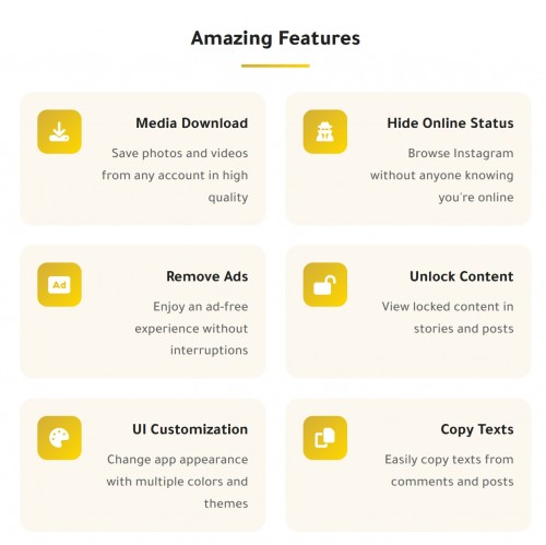 InstaGold features Instagram mod