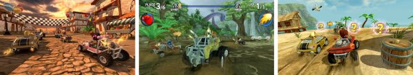 Beach Buggy Racing tropical kart racing, off-road tracks, and power-up gameplay