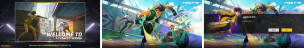 Free Fire Advance Server OB53 gameplay screenshots