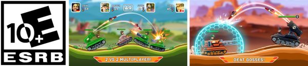 Hills of Steel gameplay: physics-based tank battles on diverse terrain