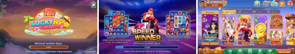Lucky RP gameplay screenshots showing the casino-style lobby and game tables
