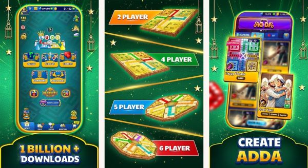 Ludo Star Android screenshots showing the main interface