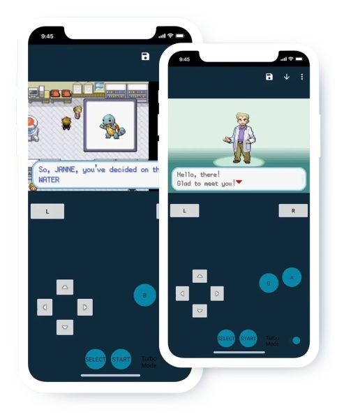 Pokemon Fire Red gameplay screens on Android