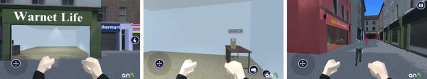 Warnet Life gameplay screenshots showing the internet cafe management view