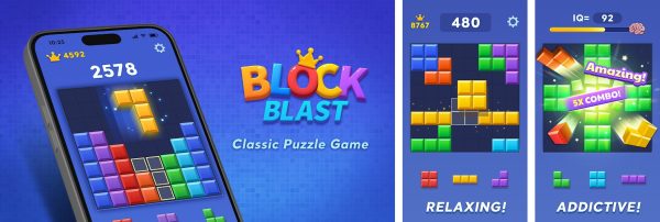 Block Blast gameplay screenshots