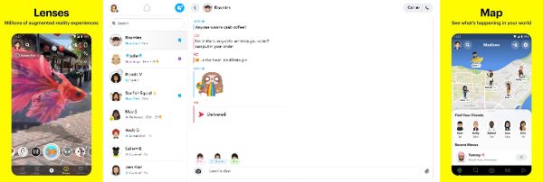 Snapchat mod APK screenshots
