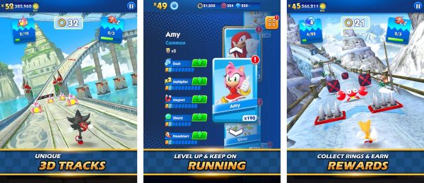 Sonic Dash gameplay screenshots