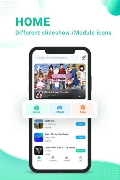 SosoMod home library screenshot