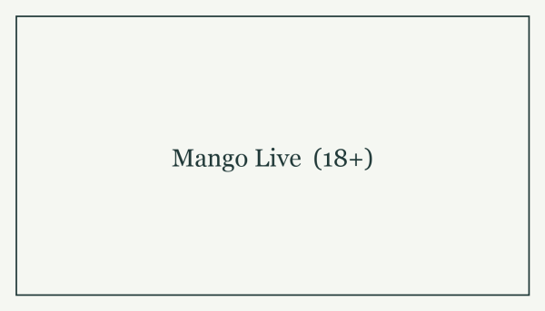 Mango Live streaming room, gift panel, and broadcast view