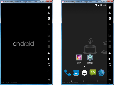 GenyMotion - Nexus 5 Boot & Homescreen - Android Apps On PC