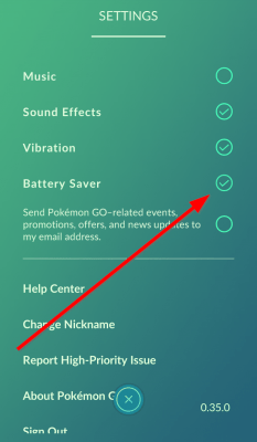 How To Use Battery Saver Mode On Pokémon Go?