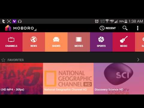 mobdro دفق الأفلام والبرامج التلفزيونية على Android