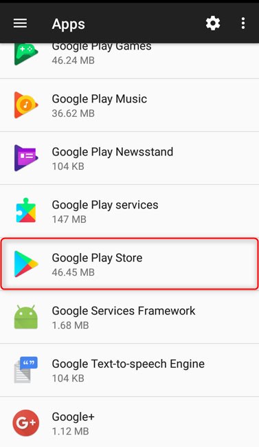 tap on google play store