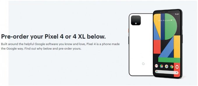 Pixel 4 listed