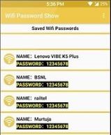 see saved wifi passwords with play store app