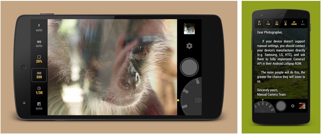 android camera app translucent fabric