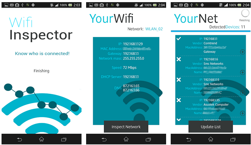 Inspektor wifi