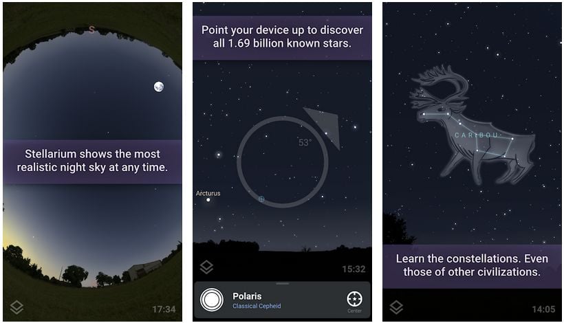 how to use stellarium app