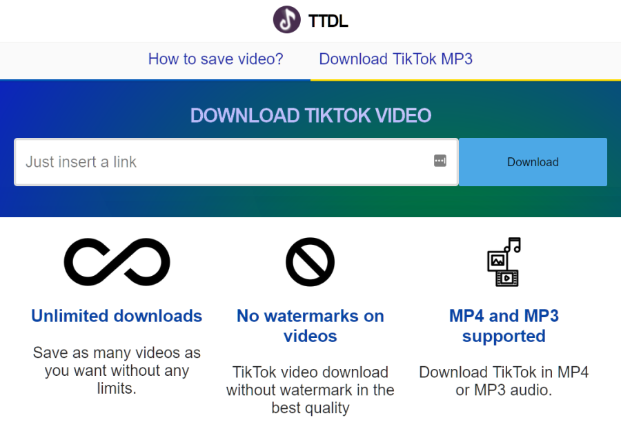 Free TikTok Downloader without Watermark – Download Video TikTok MP4 and  MP3 online