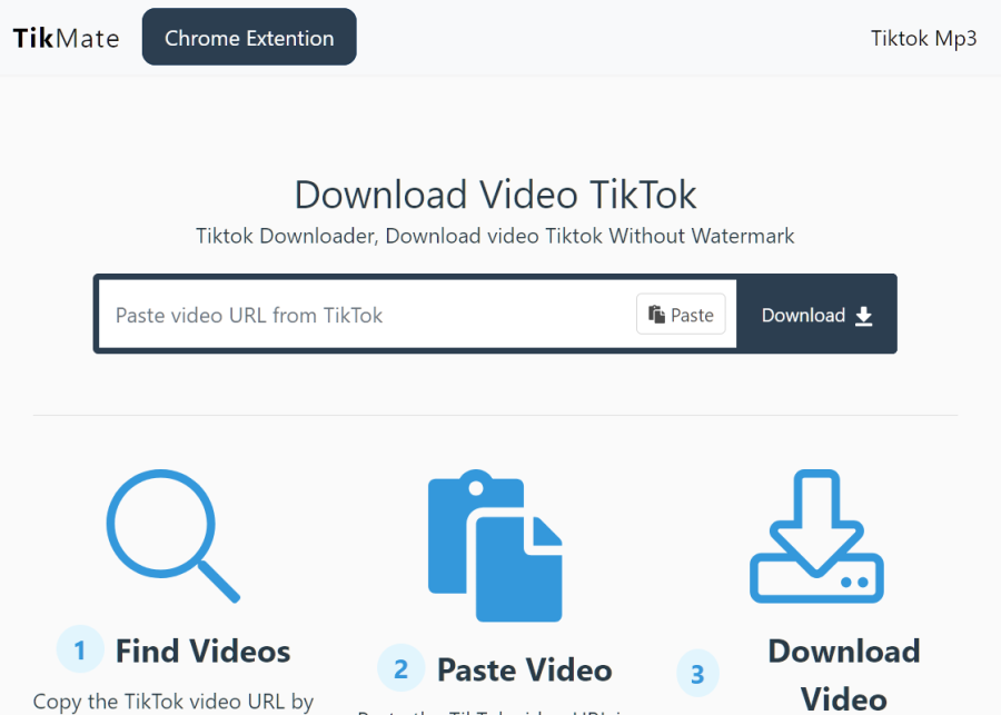 Tikmate - Download video tiktok, Tiktok downloader no Watermark