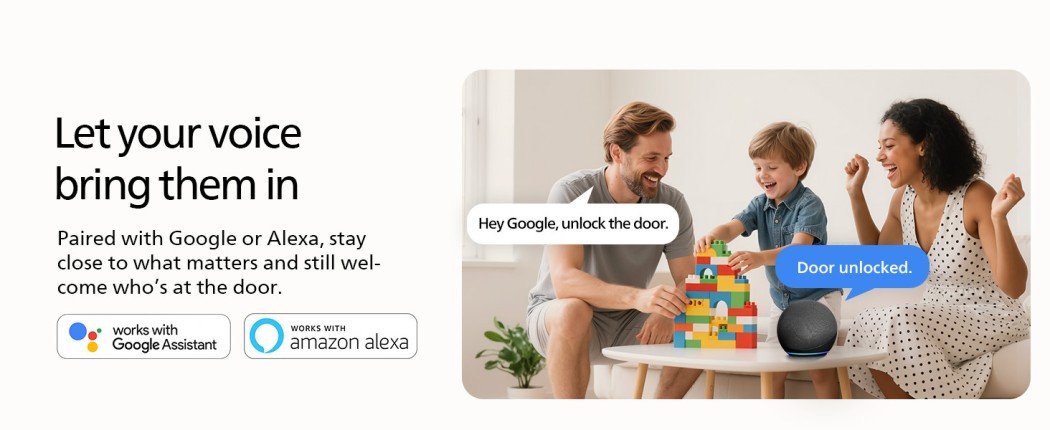 Compatible with Amazon Alexa and Google Assistant