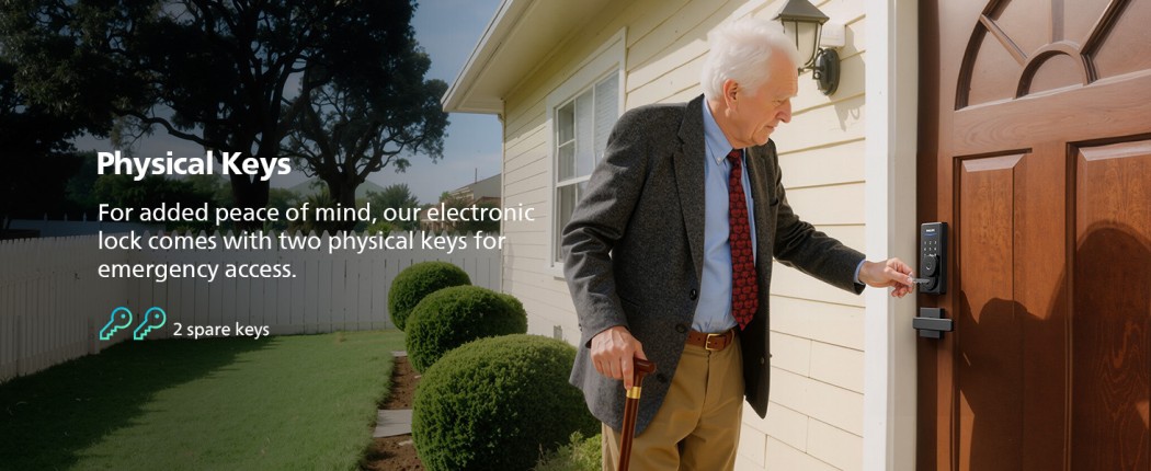 2 Sets of Physical Keys for emergency access