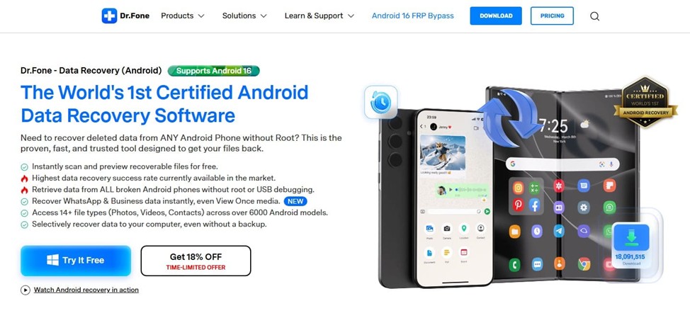 Step-by-Step Guide to Recover Broken Android Data with Dr.Fone