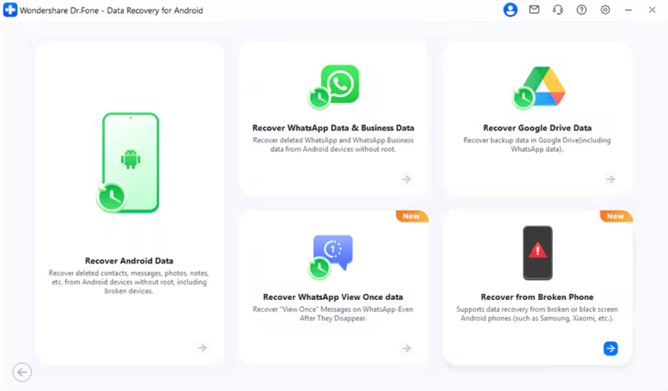 Launch the Broken Phone Recovery Feature