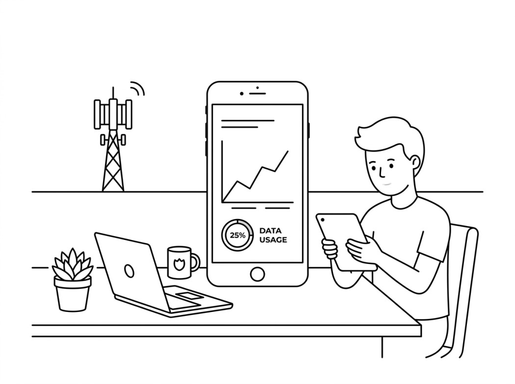 Black-and-white illustration representing 3G Watchdog Pro.