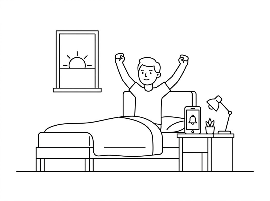 Black and white line illustration representing best for most people.