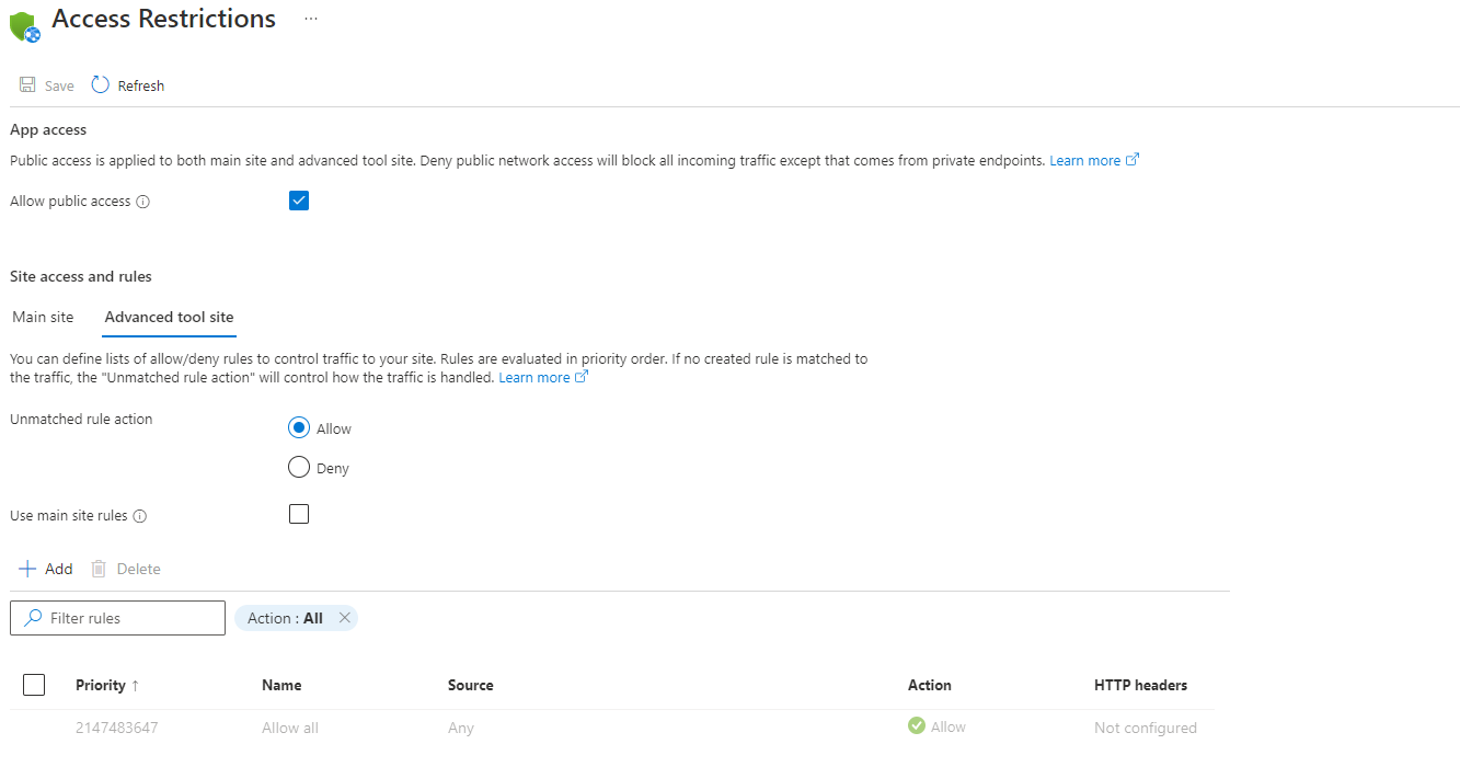App-source restriction screenshot