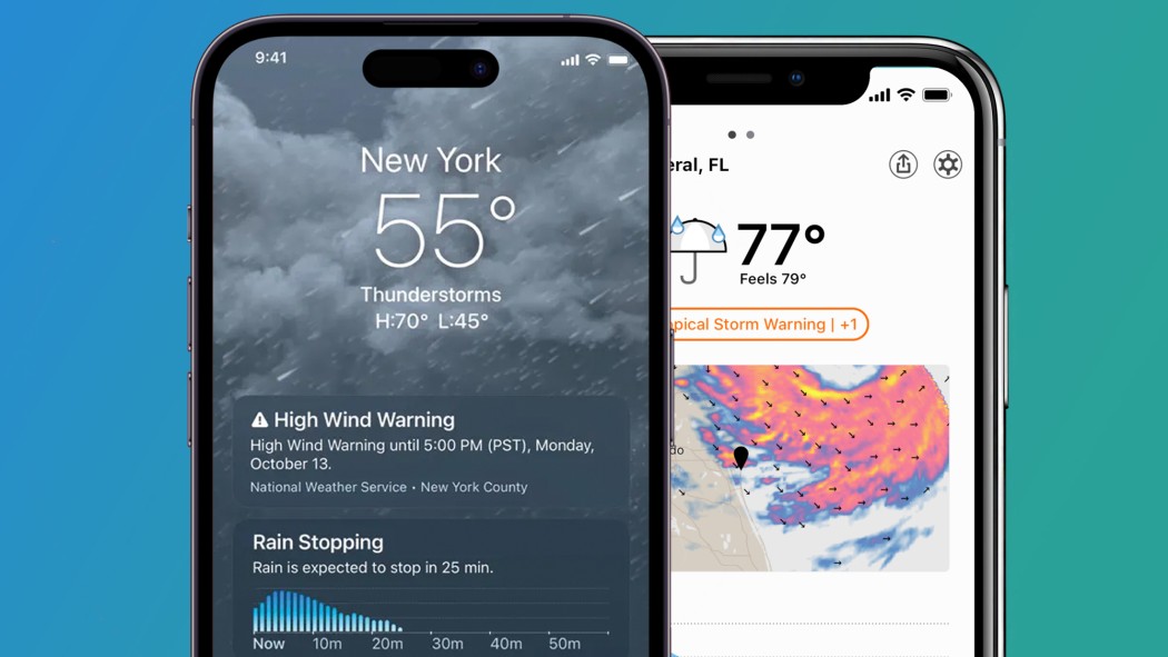 Apple Weather, Weather Underground, and 5 more picks screenshot