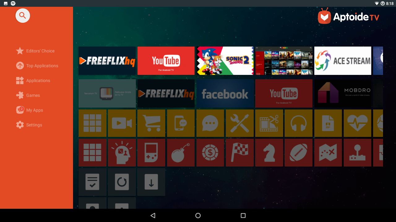 Aptoide TV screenshot