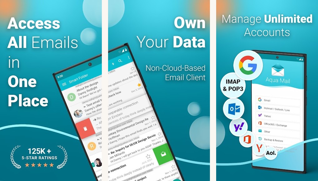 Aqua Mail screenshots on Android