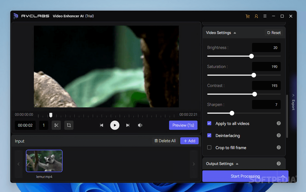 AVCLabs Video Enhancer AI screenshot
