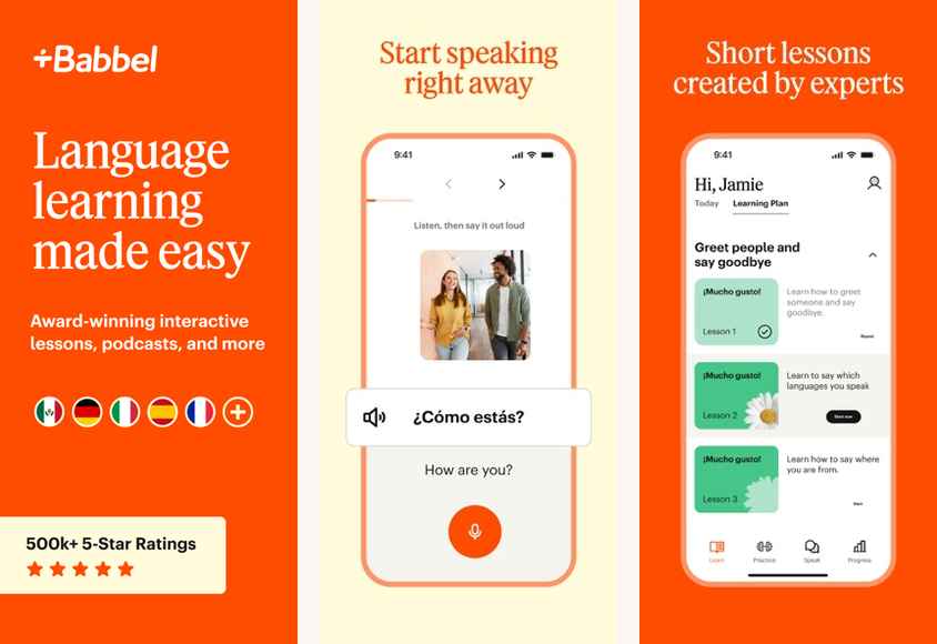 Babbel screenshots on Android