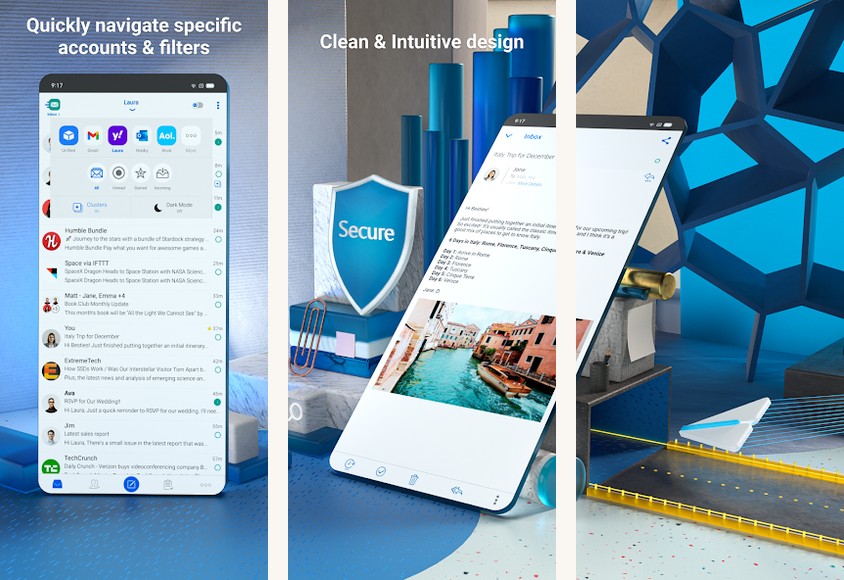 Blue Mail screenshots on Android