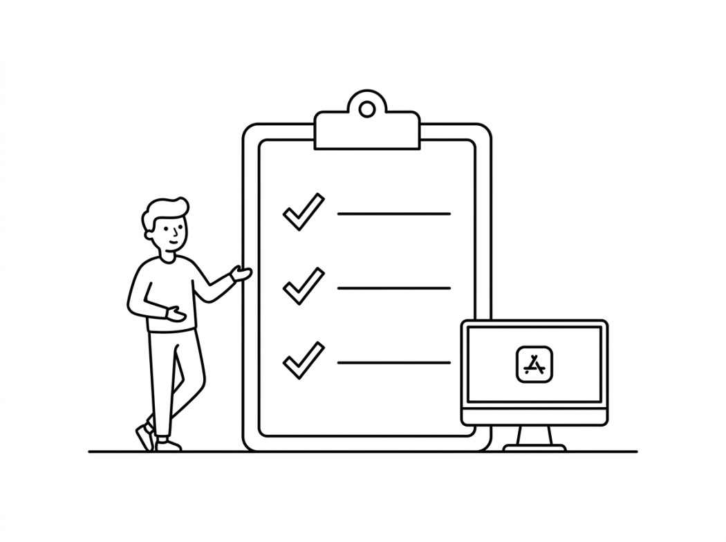 Black and white line illustration representing the short version for most people.