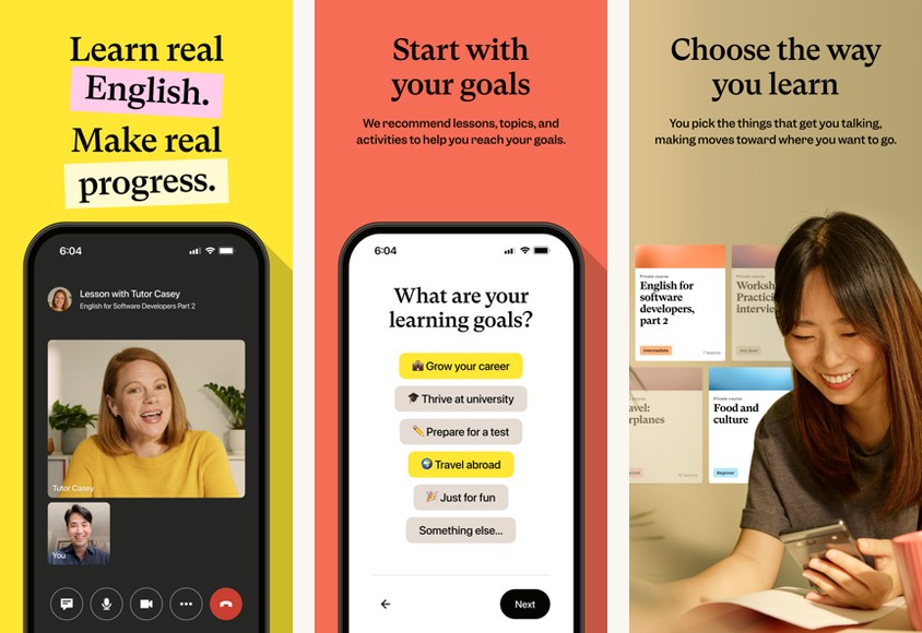 Cambly screenshots on Android