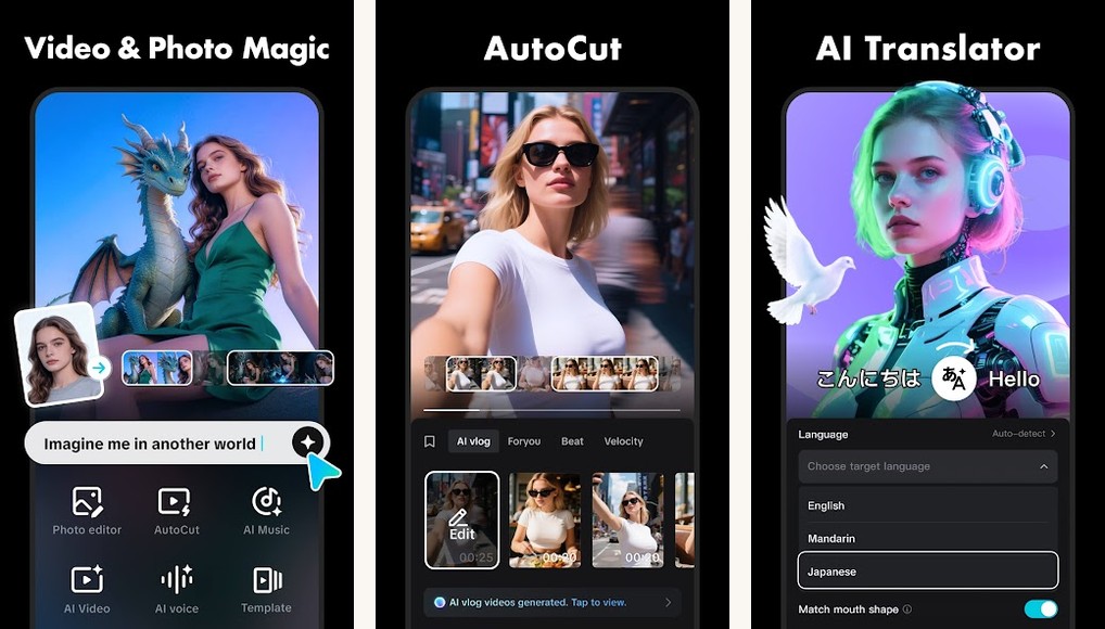 CapCut screenshots on Android