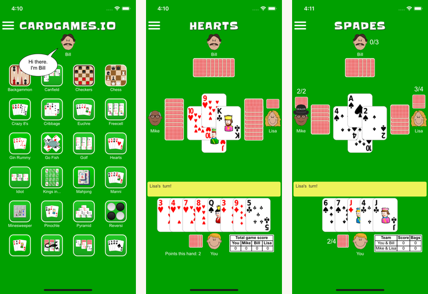 CardGames.io screenshots on Android