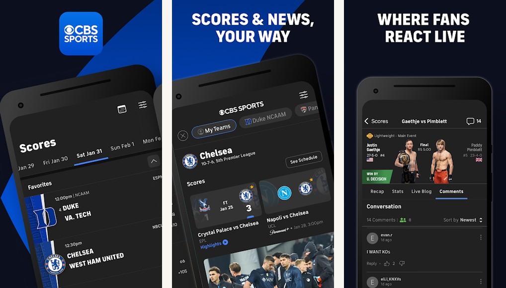 CBS Sports screenshots on Android