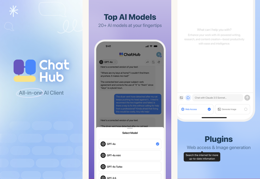 ChatHub screenshots on Android