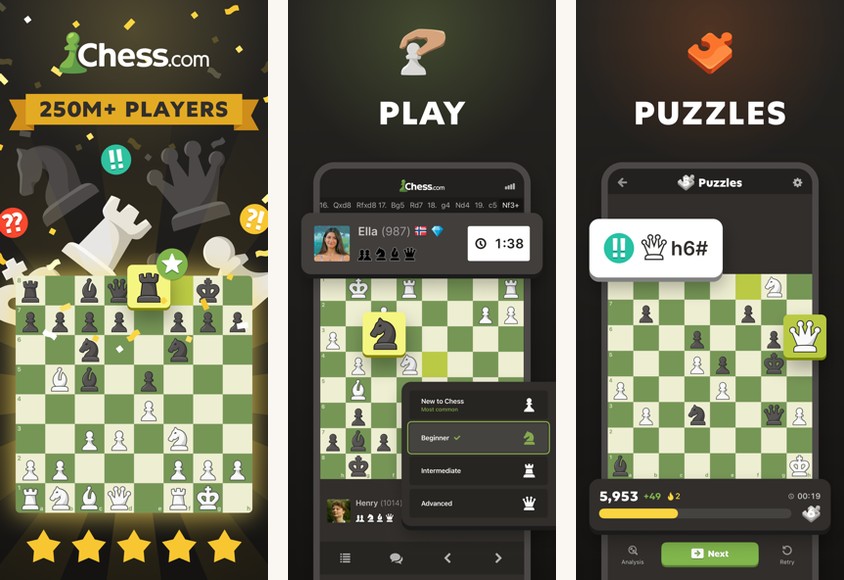 Chess screenshots on Android