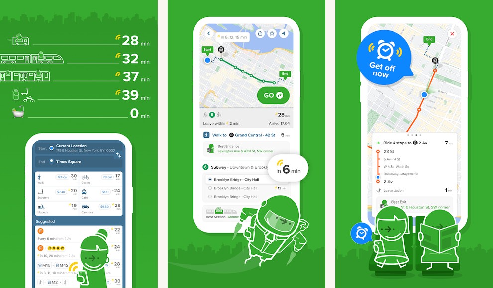 Citymapper screenshots on Android