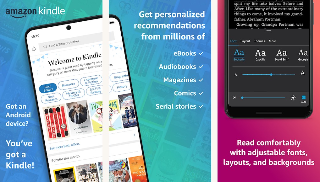 Comixology / Kindle Comics screenshots on Android