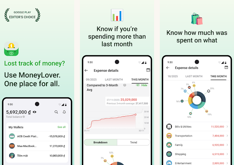 Copilot Money screenshots on Android